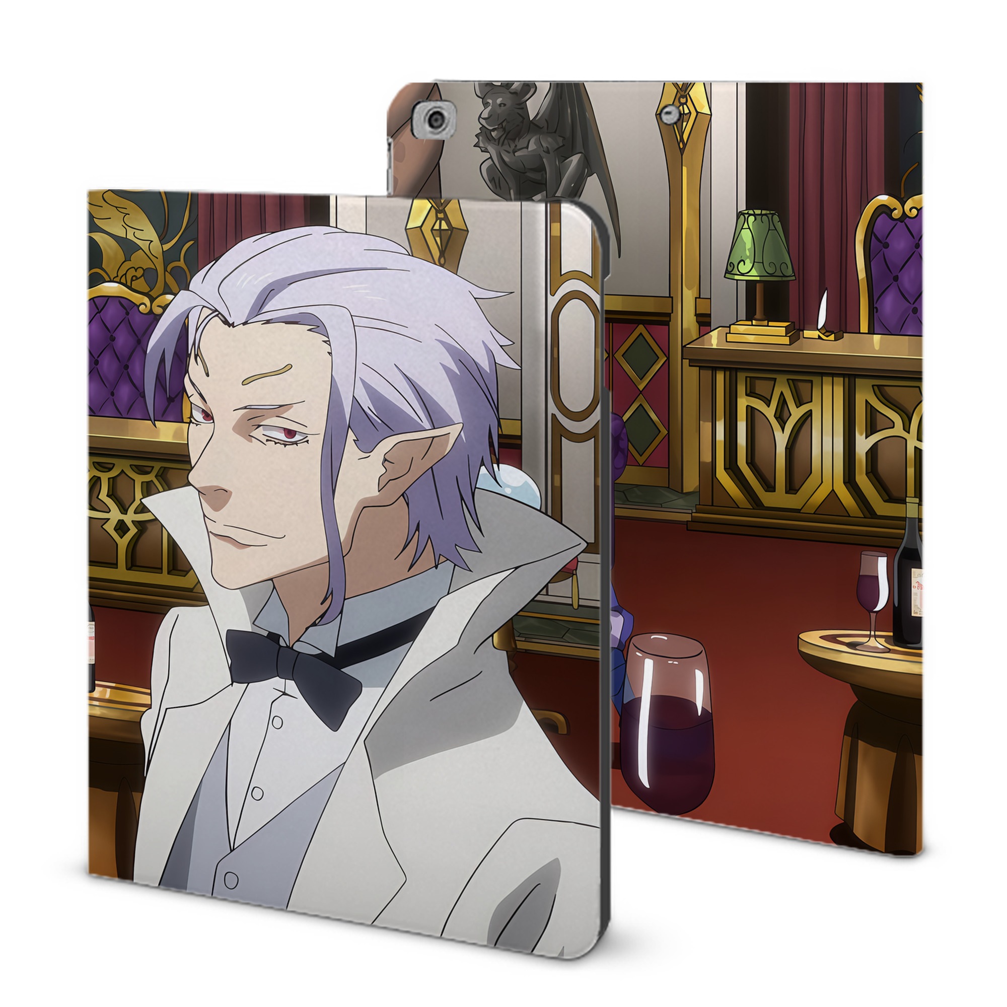 （画像用） 転スラ Regarding Reincarnated to Slime IPad ケース ブック型 PUレザー TPU 耐衝撃 軽量 薄型 ペン収納なし 全面保護 IPad 各モデル対応